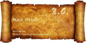 Nyul Ottó névjegykártya